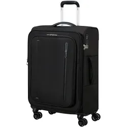American Tourister Cloudrider Trolley M 67 cm schwarz - Trolley in der Größe M mit 4 Rollen und Dehnfalte für zusätzlichen Stauraum, ideal für Reisen und Ausflüge.