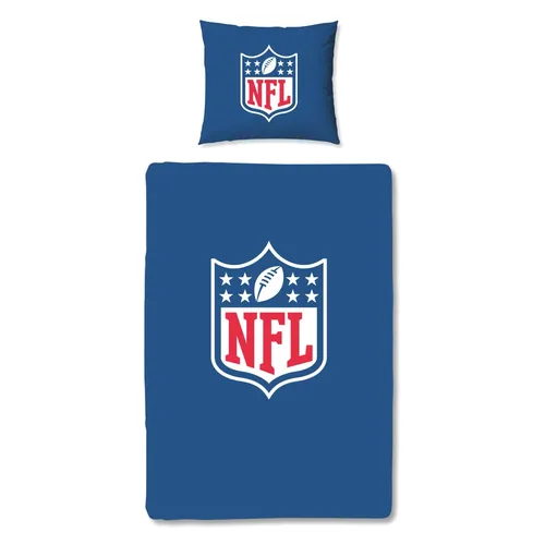 NFL American Football Bettwäsche Set 135x200 cm + 80x80 cm - Offiziell lizenzierte NFL Bettwäsche aus 100% Baumwolle in Renforcé-Qualität. Wende-Motiv für vielseitigen Schlafkomfort. Waschbar bei 40° für einfache Pflege und Langlebigkeit.