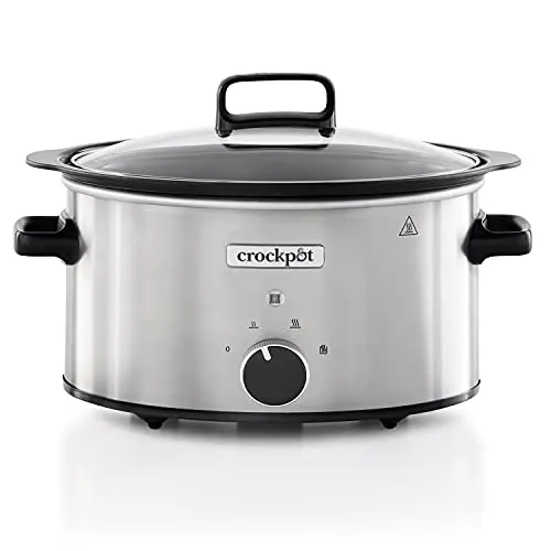Crockpot Schongartopf | 3,5 Liter (3-4 Personen) | Behälter zum Bräunen von Fleisch und Gemüse | Edelstahl [CSC085X], Cromo