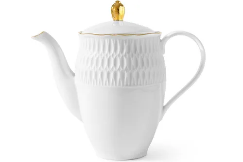KONSIMO® Teekanne CMIELOW SOFIA – Elegante Porzellankanne mit Goldverzierung - Die hochwertige Porzellankanne SOFIA vereint zeitlose Eleganz und Funktionalität. Spülmaschinenfest für den täglichen Einsatz und ideal für festliche Anlässe.