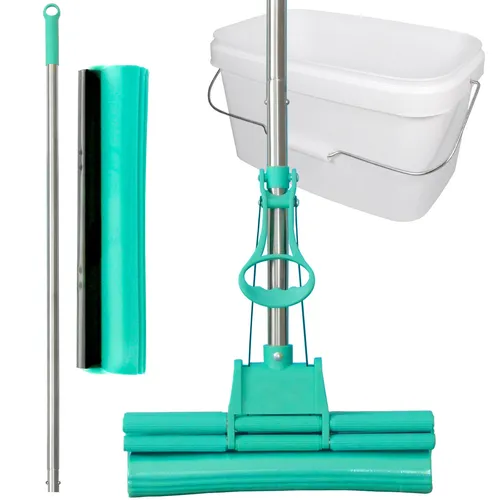 Brestol GREEN MOP SET 30-02 Doppelwringer Mopp 30 cm breit Bodenwischer + Eimer