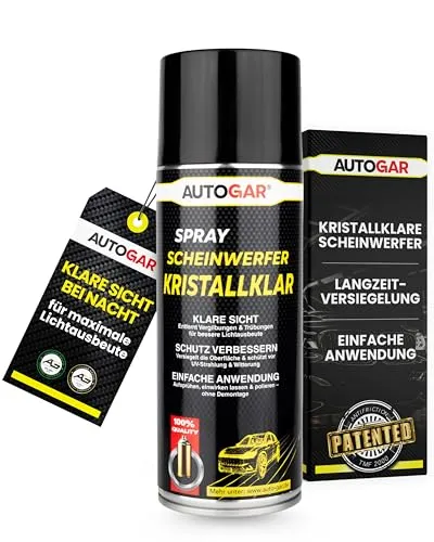 Produktbild AUTOGAR® Scheinwerfer KRISTALLKLAR Spray 400 ml – Für klare Sicht und frische Optik