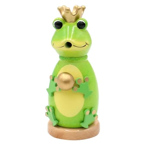 Dekohelden24 Tragetasche Holz Räuchermann, Froschkönig von Dekohelden24