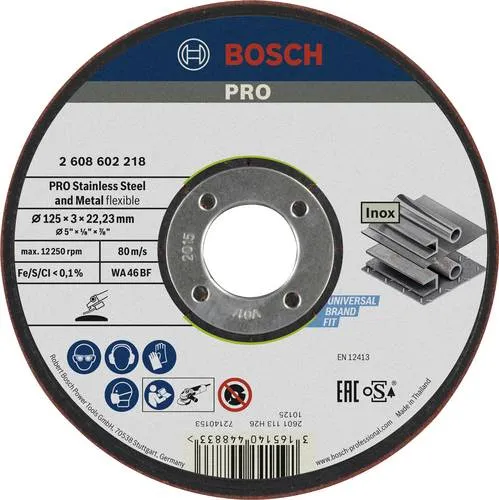 Bosch Accessories 2608602218 Schruppscheibe gerade 125mm 1 St. Stahl