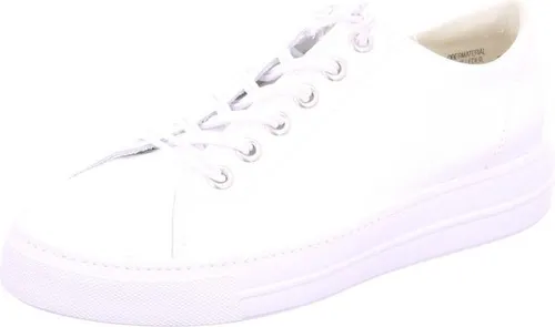 Paul Green Sneaker 4081-011, Lack/Brush, Weiß, Damen EU 7,5/41 - Damen-Schnürhalbschuhe aus hochwertigem Lackleder mit herausnehmbarer Lederdecksohle, ideal für Komfort und Stil im Alltag.
