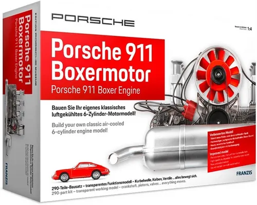 Franzis Porsche 911 Boxermotor (67140) - Detaillierter Modellbausatz für Auto-Enthusiasten, ideal für präzise Nachbildungen und Sammler