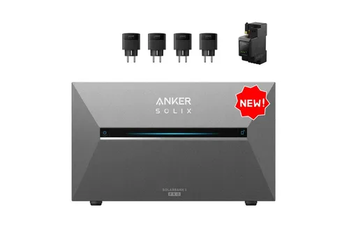 Anker SOLIX Solarbank 3 E2700 Pro mit Smart Plug - Kompakte Solarbank mit 2,68 kWh Kapazität, ideal für den Einsatz im Balkonkraftwerk. Ausgestattet mit 4 Smart Plugs und 1 Smart Meter für effiziente Energienutzung.