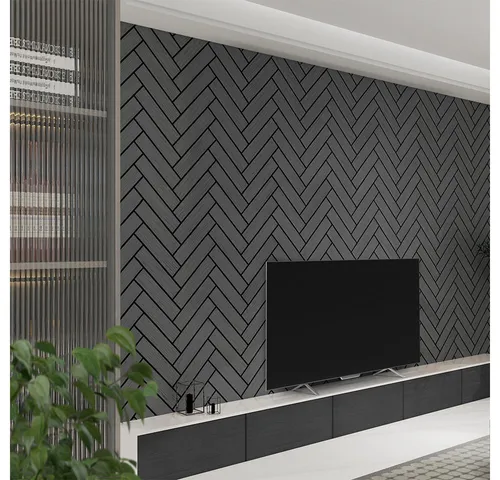 HOME DELUXE VEGA Akustikpaneel mit Fischgrätenoptik (6-tlg) - Modernes VEGA Wandpaneel im skandinavischen Stil – verbessert die Raumakustik und reduziert störende Geräusche. Einfache DIY-Installation für jedes Zuhause.
