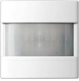 Jung A17180WUWW Automatikschalter - Bewegungsmelder mit IP44 Schutz, erkennt Bewegungen bis 30 x 30 m und bietet individuelle Helligkeitseinstellungen für effiziente Lichtsteuerung.