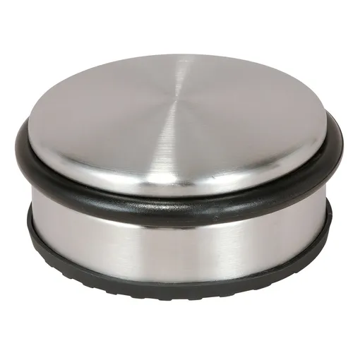 EXKLUSIVER TÜRSTOPPER TÜR STOPPER EDELSTAHL MATT GEBÜRSTET 10 CM NEU