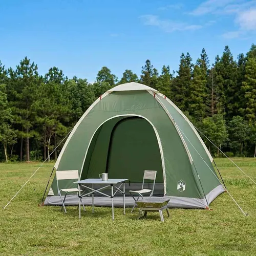 vidaXL Campingzelt mit Dach und Luftentlüftung Grün 190 x 140 x 105 cm - Praktisches Campingzelt für Naturfreunde: Wetterfestes Material schützt vor Regen und Sonne. Mit einfachem Reißverschluss und leicht transportierbarem Design ideal für spontane Ausflüge.