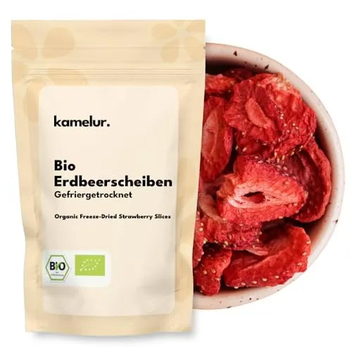 Kamelur BIO Erdbeeren gefriergetrocknet 500g - Erdbeerchips Bio
