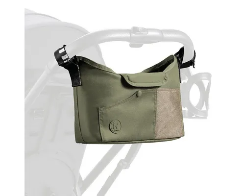 hauck Organizer für Kinderwagen und Buggy - Große Wickeltasche mit Getränkehalter, leicht zugänglich und einfach zu befestigen (Olive)