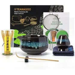 Matcha Besen Schale 7pcs set Bowl with pouring spout Green Pro