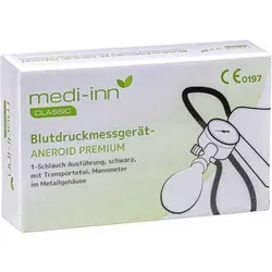 Medi-Inn Blutdruckmessgerät Aneroid Premium – 1-Schlauch-System - Blutdruckmessgerät für präzise Messungen, stoß- und überdrucksicher. Ideal für Zuhause oder unterwegs, inklusive praktischem Reißverschluss-Etui.