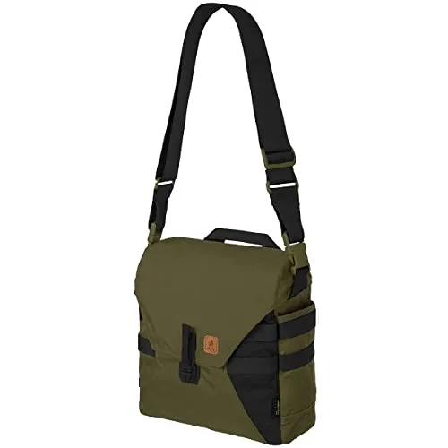 Helikon-Tex Bushcraft Haversack Bag - Olive Green/Black - Robuste Umhängetasche für Outdoor-Abenteuer, aus strapazierfähigem Cordura 500D-Gewebe, mit geräumigem Hauptfach und praktischen Taschen für optimale Organisation.
