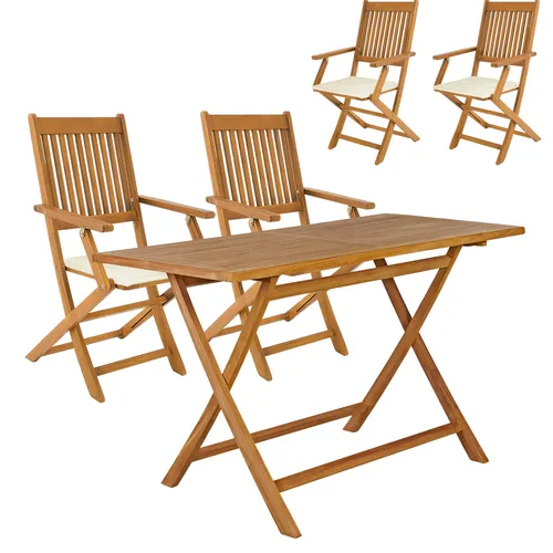 Garten-Sitzgruppe Bari 5-tlg aus FSC®-zertifiziertem Akazienholz