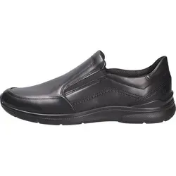 ECCO IRVING Herren Slipper, Gr. 39, schwarz - Sportlicher Halbschuh aus Glattleder mit praktischen Stretcheinsätzen für optimalen Tragekomfort – ideal für Business und Freizeit.