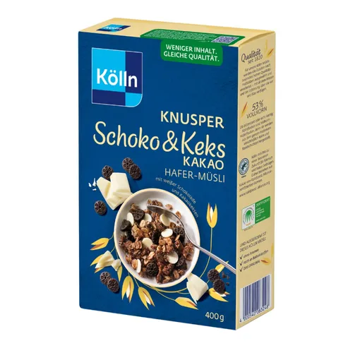 GOURVITA DE Kölln Müsli Knusper Schoko & Keks Kakao, 8x400g 14036
