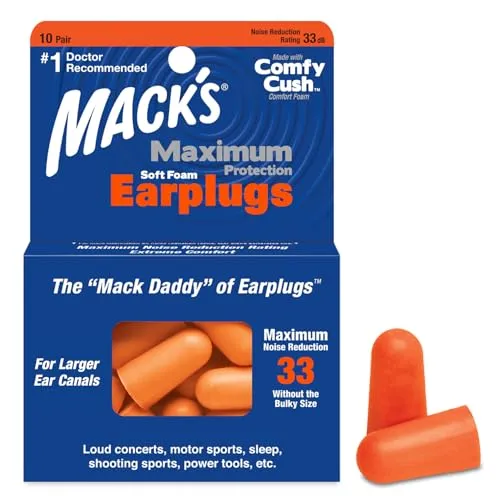 Mack's Maximum Protection Soft Foam Ear Plugs