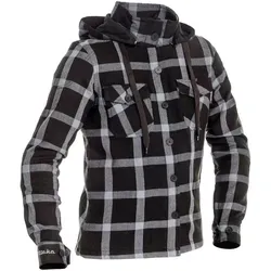 Richa Lumber Damen Motorradjacke - Damen Motorrad Textiljacke im lässigen Karohemd-Look mit abnehmbarer Kapuze und D3O® Protektoren, ideal für milde Temperaturen und sicheren Fahrspaß.