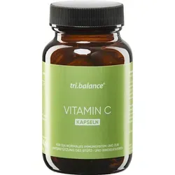 tri.balance Vitamin C gepuffert Kapseln (60 Stück) - Vitamin C Präparate, magenschonend und pH neutral, ideal für sensible Personen zur Unterstützung des Immunsystems und Bindegewebes.