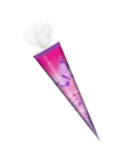 Schultüte / Zuckertüte / 35cm / rund / Tüllverschluss / 