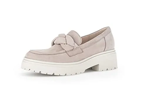 Gabor Mokassin Slipper Damen 31353039303134 Beige 39 EU - Elegante Slipper & Loafer aus Nubukleder mit atmungsaktiver Innensohle. Ideal für Alltag und besondere Anlässe, bequem und vielseitig einsetzbar.