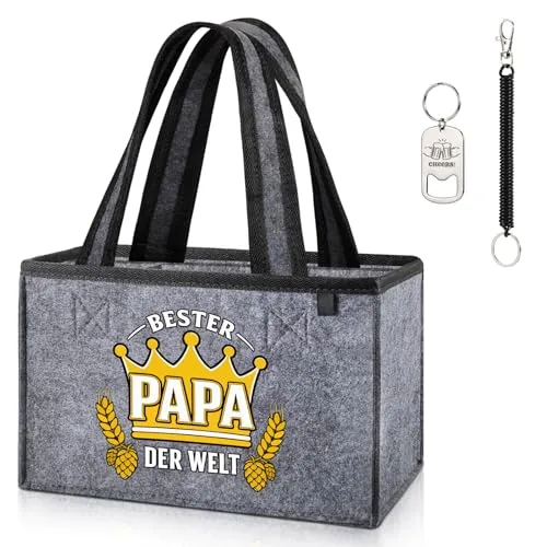 CASEBOT Lustige Geschenke für Männer, Vatertagsgeschenk | Biertasche, Flaschentasche, Getränketasche, Weihnachten Geburtstag Geburtstagsgeschenk für Vater Papa Opa Ehemann