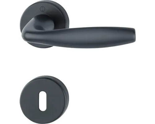 Produktbild Rosettengarnitur OB Hoppe 11874326 New York 1810/42KV/42KVS schwarz pulverbeschi