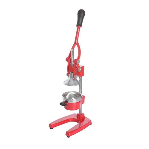 EVA collection Profi-Granatapfel-Fruchtpresse/Zitrus-Entsafter, mit Hebel, 39 cm hoch, Rot