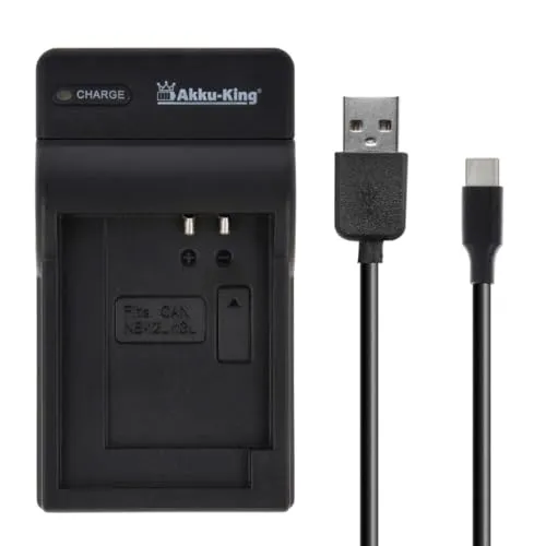 USB-Akku-Ladegerät kompatibel mit Canon NB-13L von Akku-King