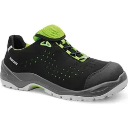 Sicherheitshalbschuh IMPULSE green Low ESD S1P SRC, Größe 39 - schwarz - Arbeits- & Schutzkleidung: Metallfreier Sicherheitshalbschuh mit durchtrittsicherer Sohle und rutschhemmendem Design, ideal für elektrostatische Risiken und optimale Fußunterstützung.
