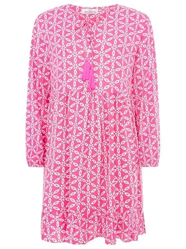 Zwillingsherz Kleid Sommerkleid Damen leicht und luftig Strandkleid Damen Sommer, Tunikakleid Damen, Hemdblusenkleid, Blusenkleid Tunika Kleid Ibiza Style Größe S/M