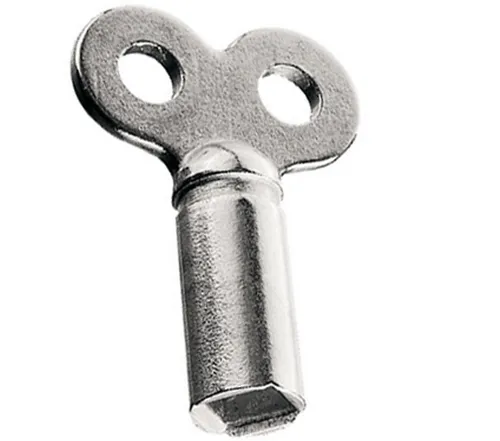 Haas Vierkant Heizkörper Entlüftungsschlüssel 5 mm Extra Lang - Thermostate: Langer und stabiler Entlüftungsschlüssel aus vernickeltem Stahl, ideal für eine einfache und effektive Heizungsentlüftung.