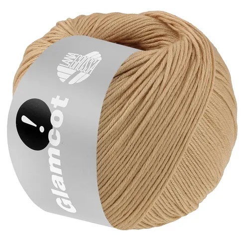 LANA GROSSA GLAMCOT Häkelwolle, 155 m (zart glänzende, multifile Baumwoll-Viskosemischung), 50 g