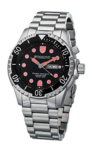 PRECISION INSTRUMENTS RIEDENSCHILD ORIGINAL Taucheruhr 100ATM, Stahl- und Silikonarmband