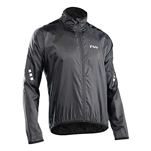 Northwave Vortex 2 Jacket black (10) XL - Radjacke für Männer, winddicht und wasserabweisend mit hervorragender Sichtbarkeit durch reflektierende Drucke - ideal für sicheres Radfahren im Frühling und Sommer.