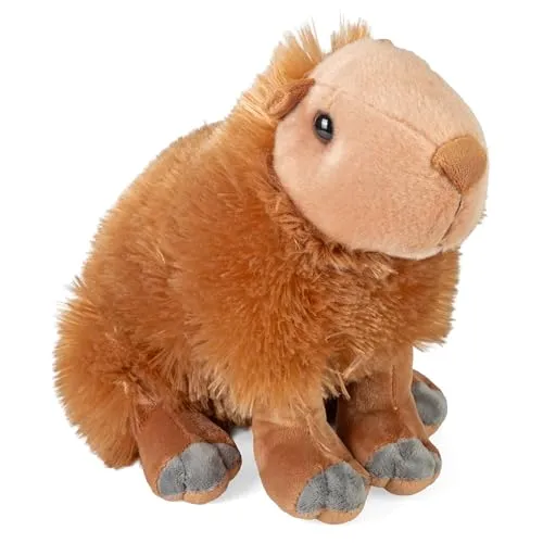 Wild Republic Cuddlekins Capybara - Braun - Kuscheltiere aus 100% recyceltem Material, extrem weich und umweltfreundlich – der perfekte Begleiter für kleine Kuschelfans!