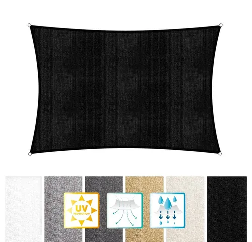 Lumaland Sonnensegel rechteckig 5x6 m in schwarz von Lumaland