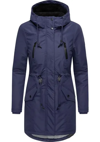 Ragwear Wintermantel Elsien wasserdichter Winterparka mit Teddyfell-Futter