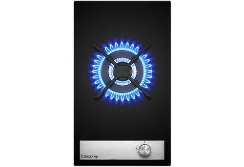 GASLAND Gas-Kochfeld GH12BF, Einbau Glas-Gaskochfeld Wokbrenner, 30 cm, 3400 W, Butan/LPG/Erdgas