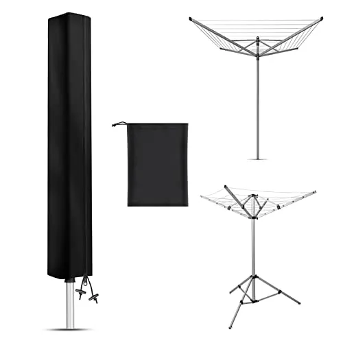 Raweao Abdeckung fur Leifheit Wäschespinne Schutzhülle, Hülle Wäschespinne fur Leifheit mit Reißverschluss, 420D Oxford Wasserdicht Winddicht(160x15x15cm)