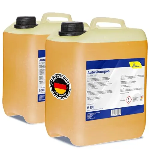Mr. Perfect – Autoshampoo Konzentrat im praktischen 2x10L Kanister | Autoshampoo für Hochdruckreiniger und Waschanlagen | Autoreiniger mit Abperleffekt
