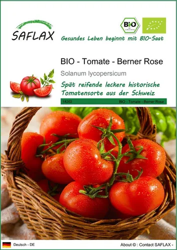 SAFLAX Gemüsesamen SAFLAX - Samen - BIO - Tomate - Berner Rose