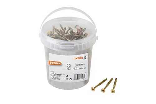 Meister Universalschrauben 5,0 x 60 mm – 240 Stück – Gelb verzinkt