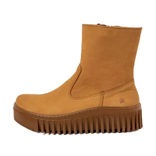 Art für Damen 1153114ZM003_024 Leder-Stiefeletten 1531 Brighton braun - Wanderschuhe aus hochwertigem Rinderleder mit ultraleichter SOFTLIGHT-Plateausohle für optimalen Komfort und Stil. Nachhaltiger Reißverschluss und ideal für Herbst und Winter.