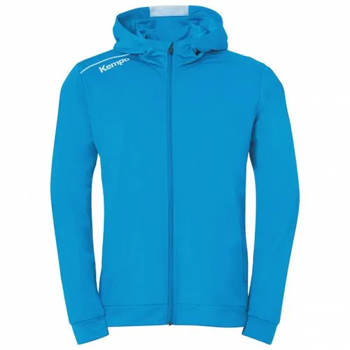 Kempa Herren Player Hood Jacket, Blau/Weiß, XXL - Funktionsjacke aus hochwertigen Materialien, ideal für Sport und Freizeit mit modernem Design und optimalem Tragekomfort.