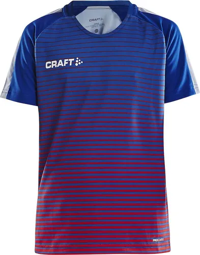 CRAFT Pro Control Stripe Jersey JR Club Cobolt/Bright Red 146/152
