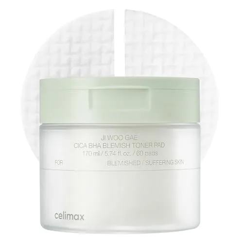 celimax Ji Woo Gae Cica BHA Blemish Toner Pad 60 St.